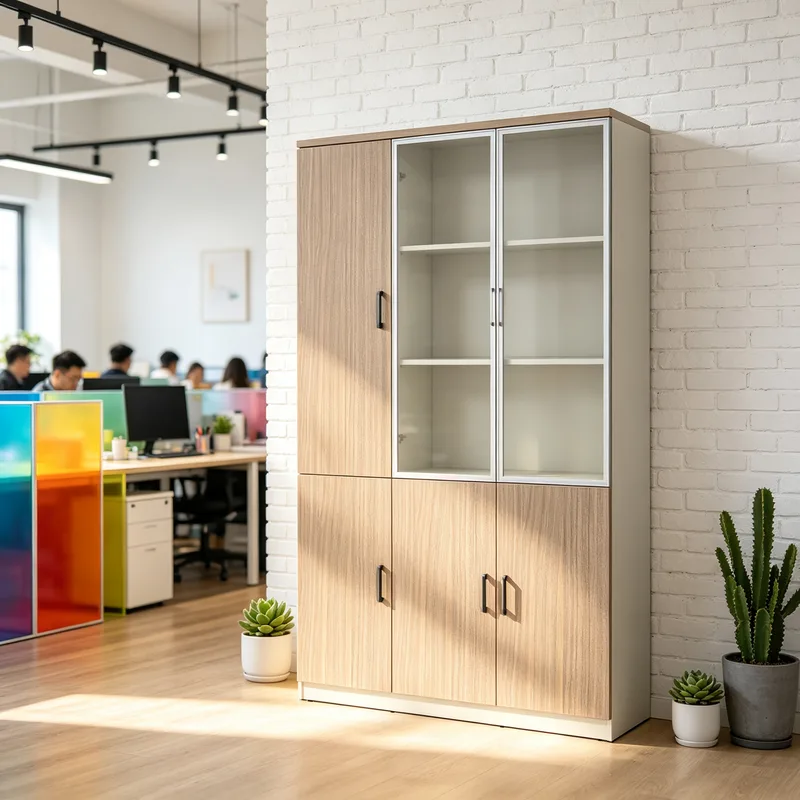 Stylish Sliding‑Door Filing Cabinet, Office Partition & Storage Cabinet