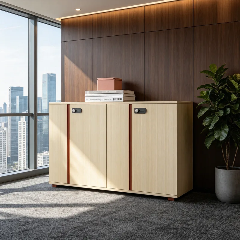 Extended Multi-Door Combination Lock Office Cabinet, Partition Storage, Office Floor-Standing Confidential Document Storage Low Cabinet