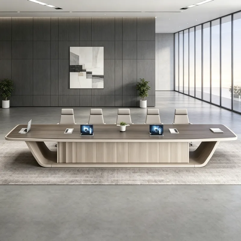 High-End Panel Large Conference Table, Modern Business Reception Negotiation Table, Company Meeting Long Table